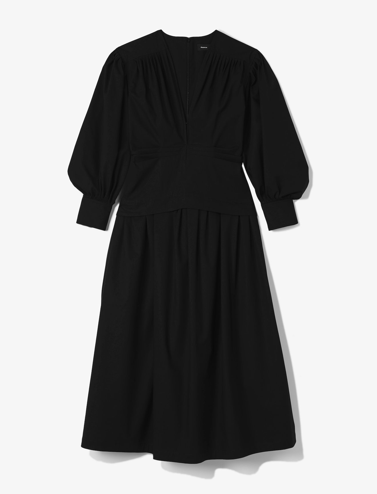 Poplin V-neck Dress #4