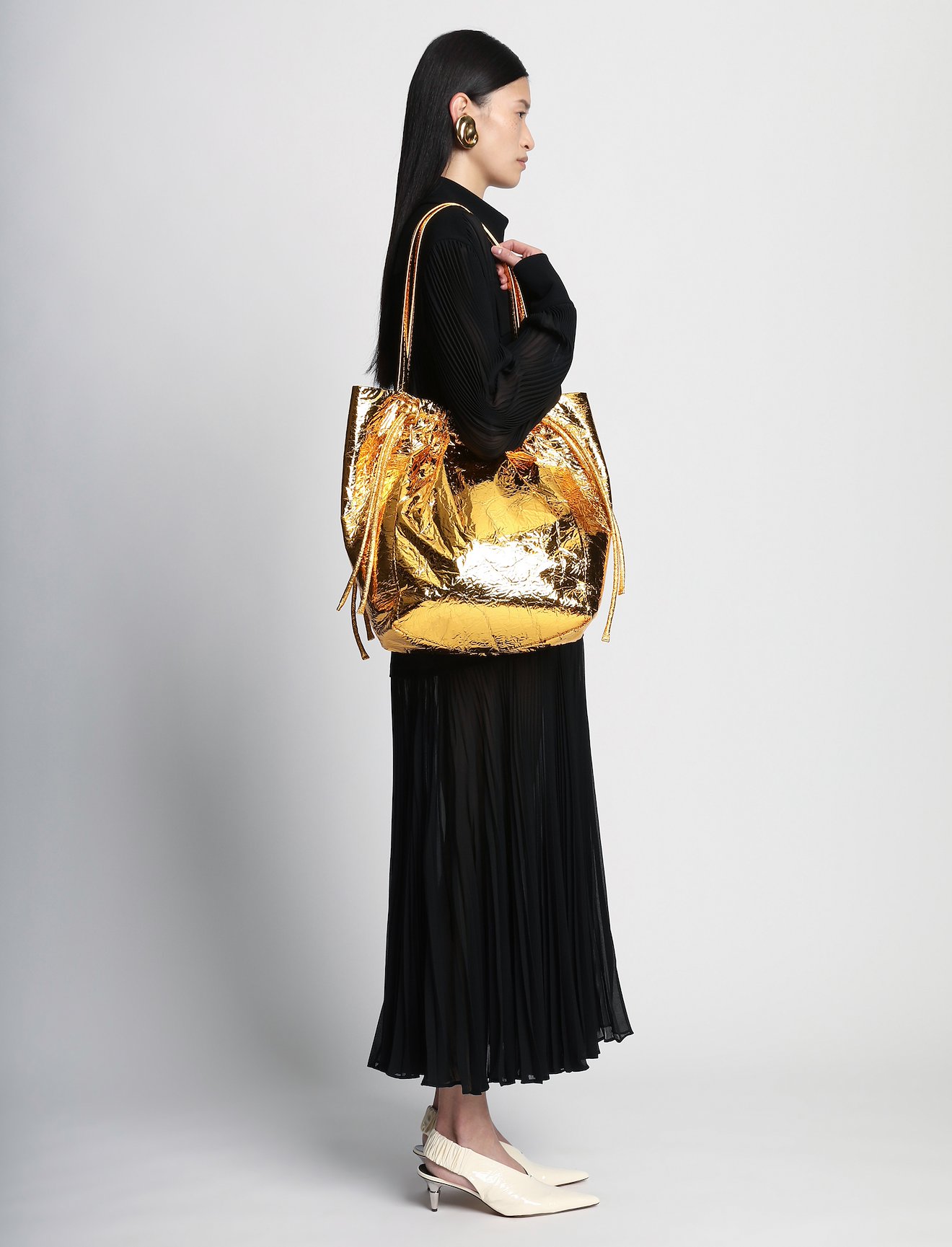 Metallic Drawstring Tote #2