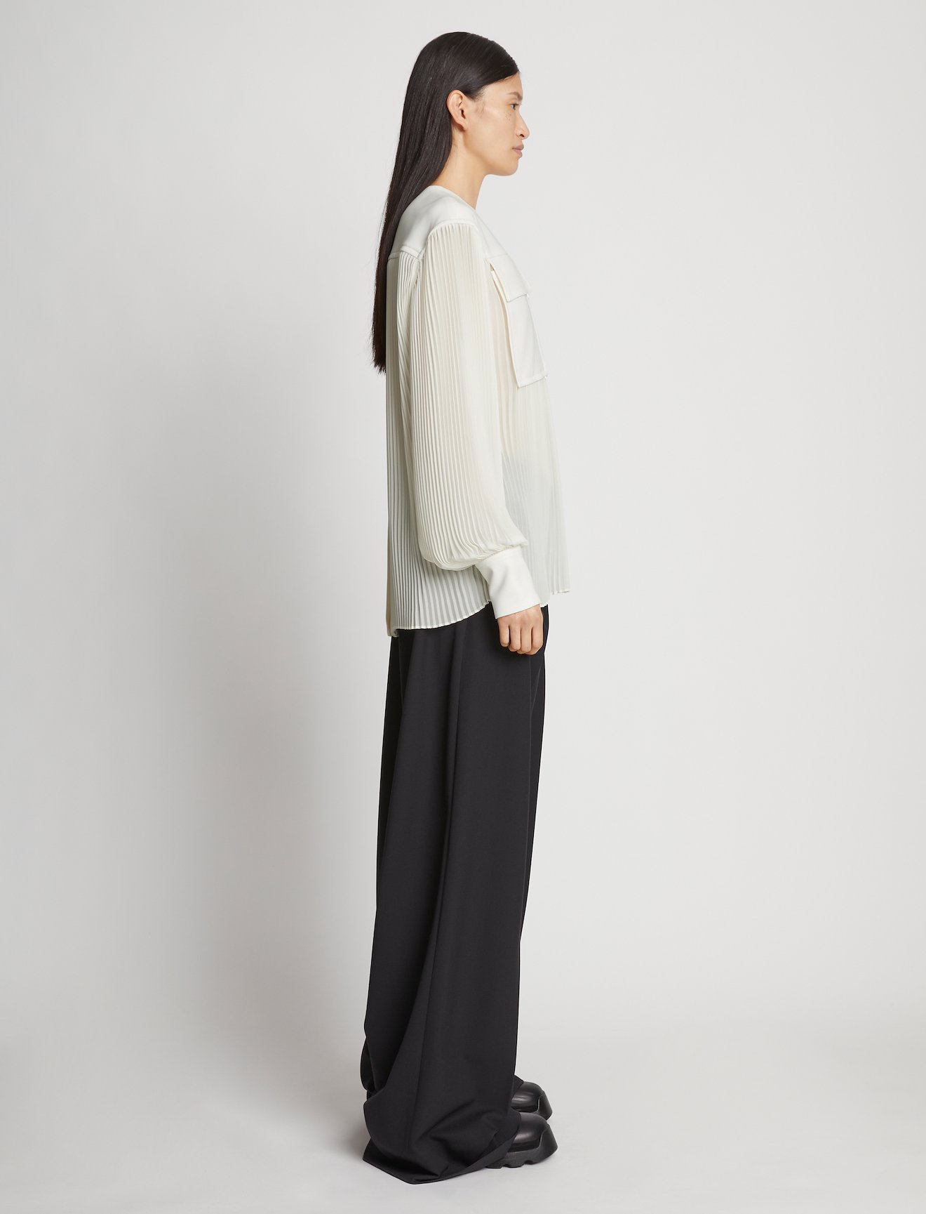 Sheer Pleated Flou Top #2