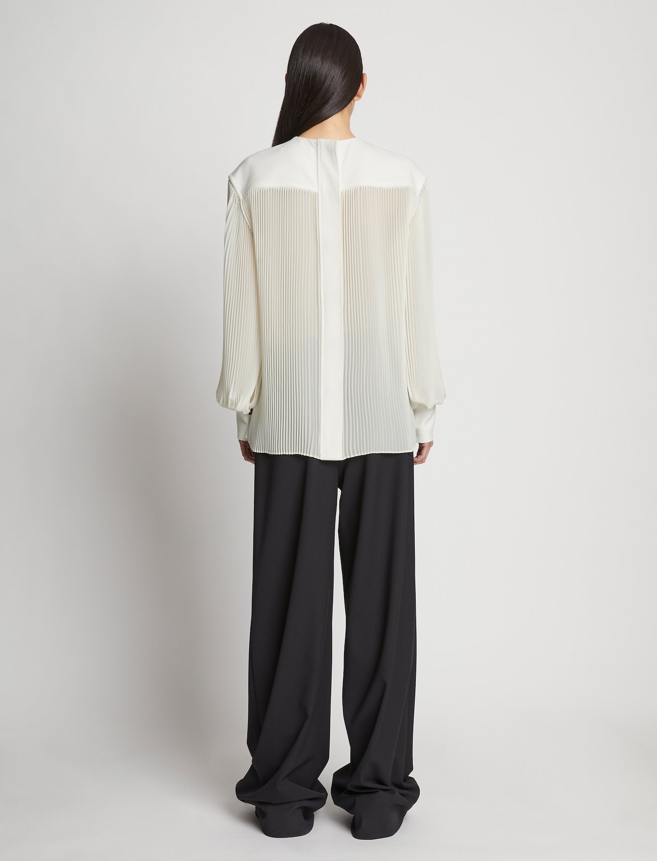 Sheer Pleated Flou Top #3