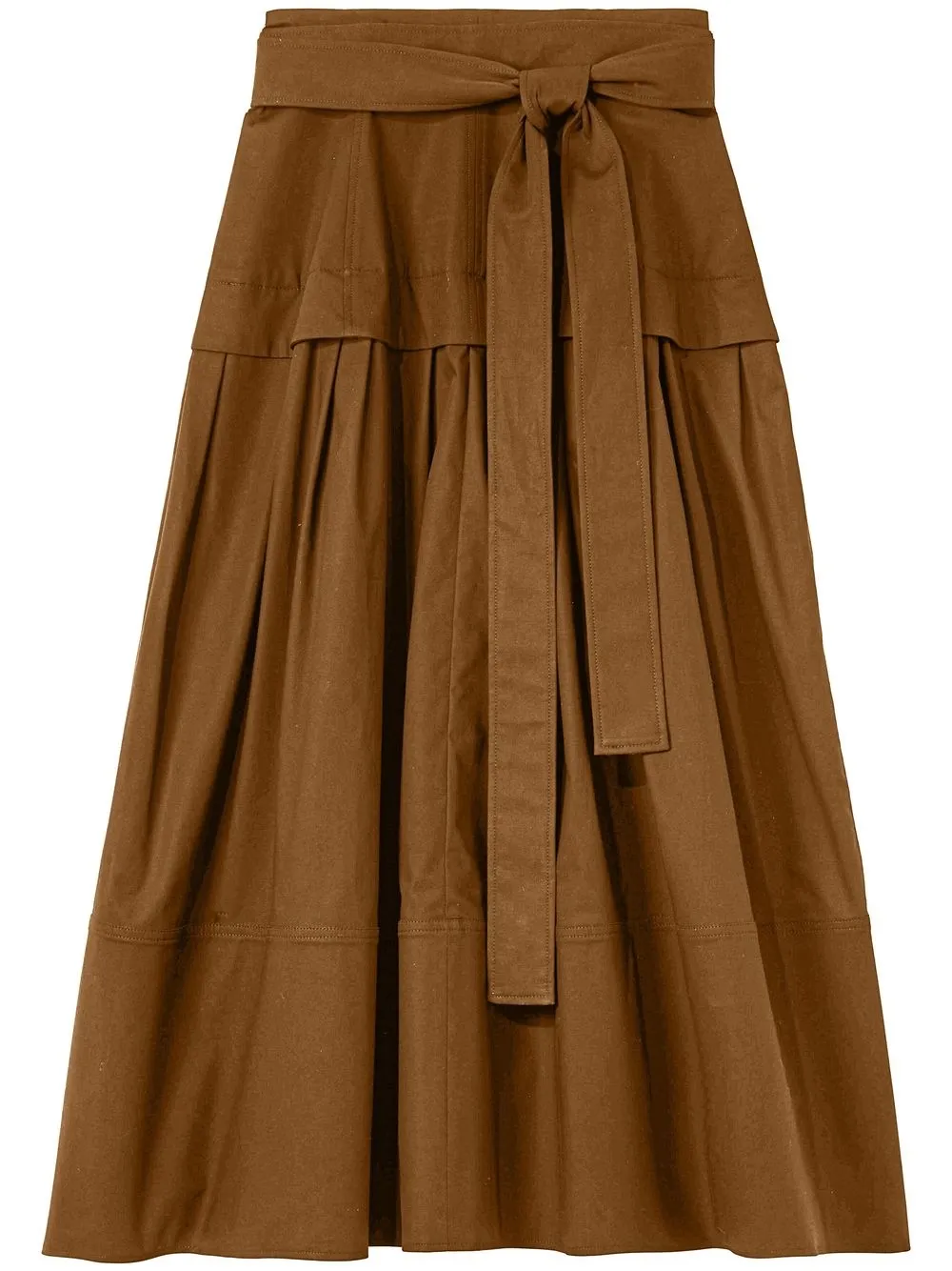 

Proenza Schouler belted full-skirt midi skirt - Brown