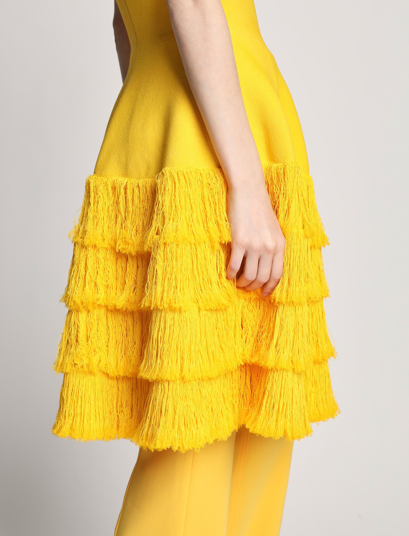 Textured Fringe Knit Sculpted Dress #3