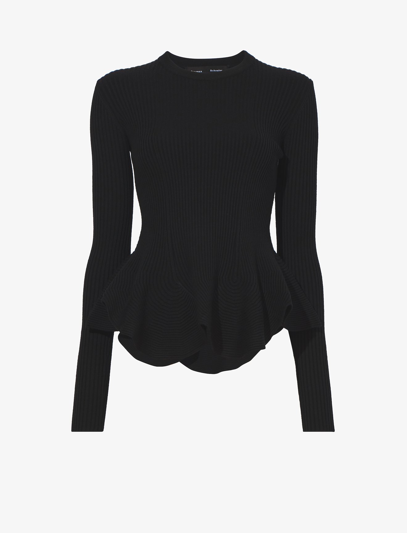 Fluted Rib Knit Peplum Sweater #5
