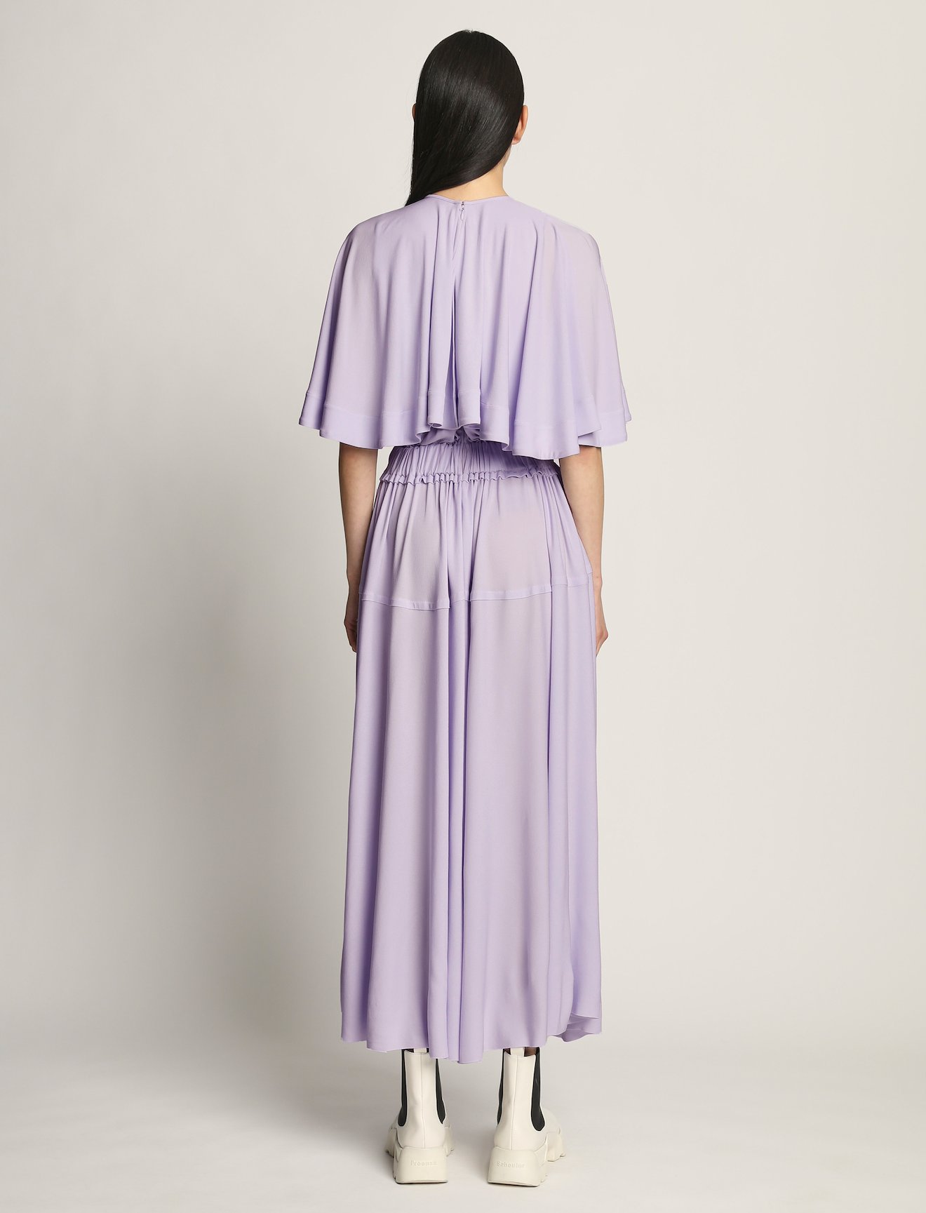Viscose Crepe Gathered Jersey Dress #2