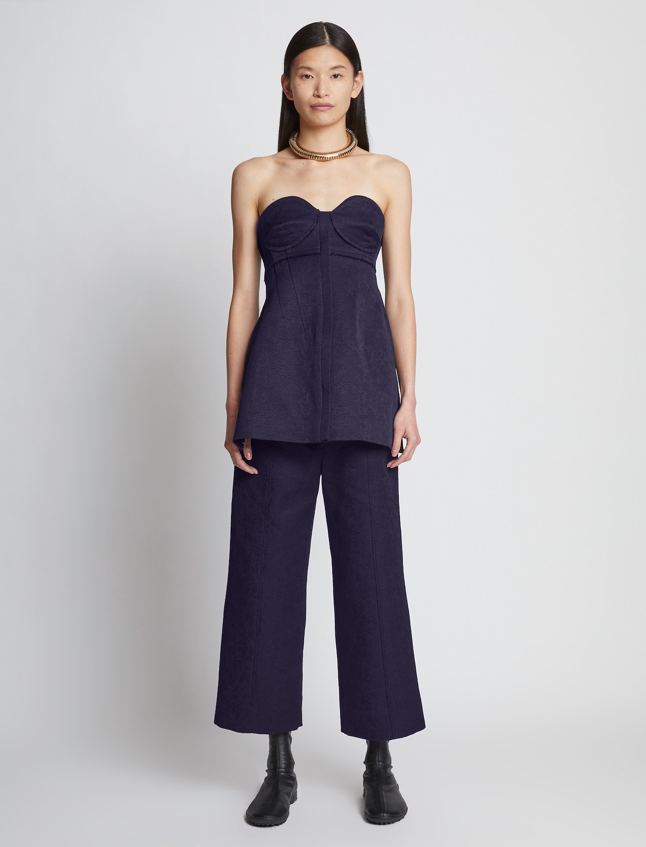 Cotton Wool Jacquard Bustier #1