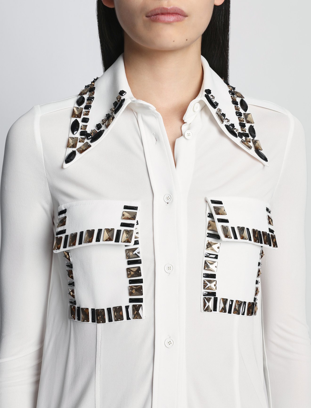 Embroidered Stone Jersey Shirt #4