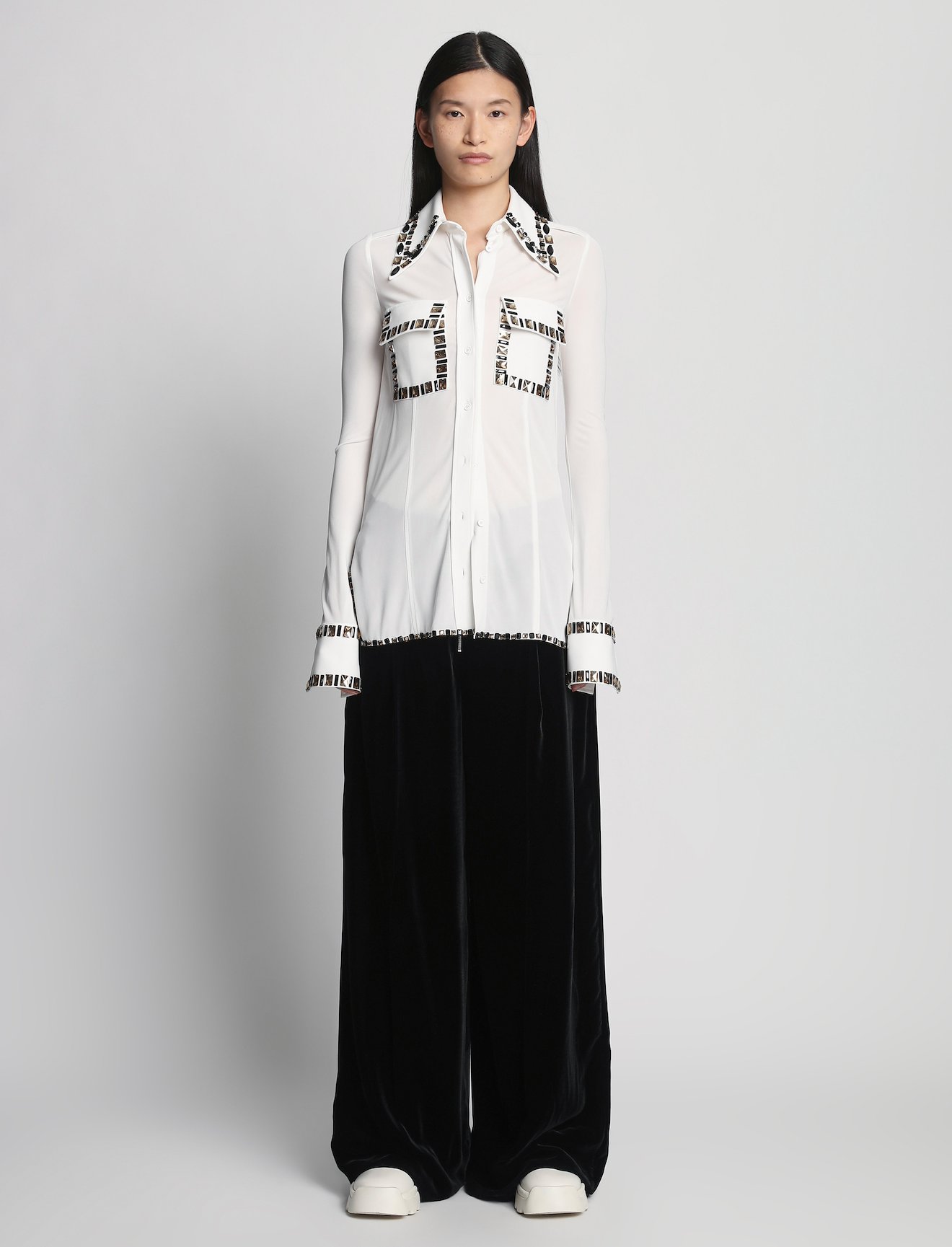 Embroidered Stone Jersey Shirt #1