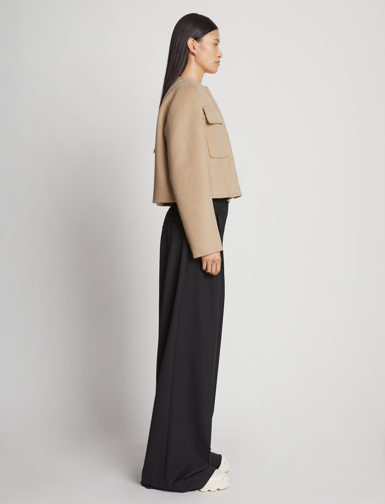 Eco Wool Double Face Crop Jacket #2