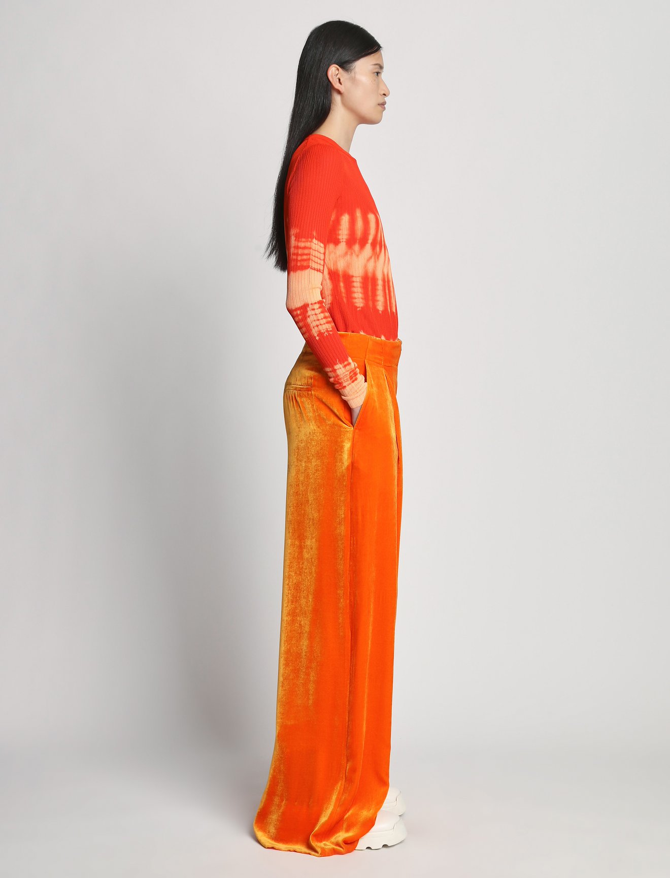 Velvet Wide Leg Pant #1