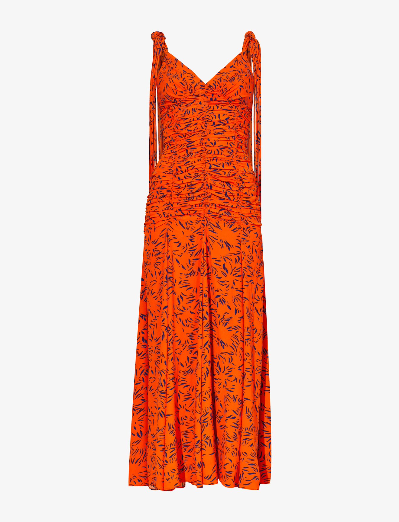 Printed Crepe De Chine Tank Dress #4