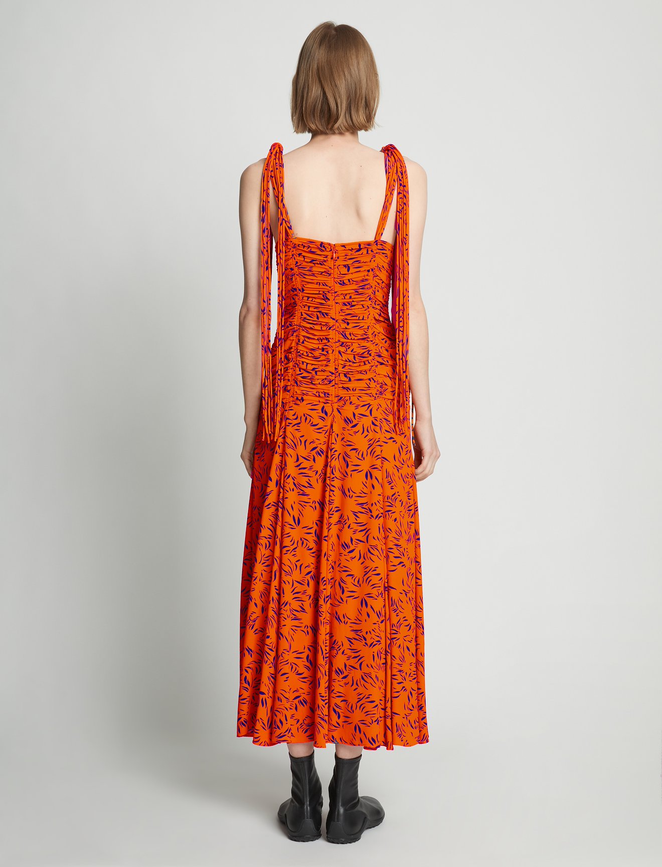 Printed Crepe De Chine Tank Dress #2