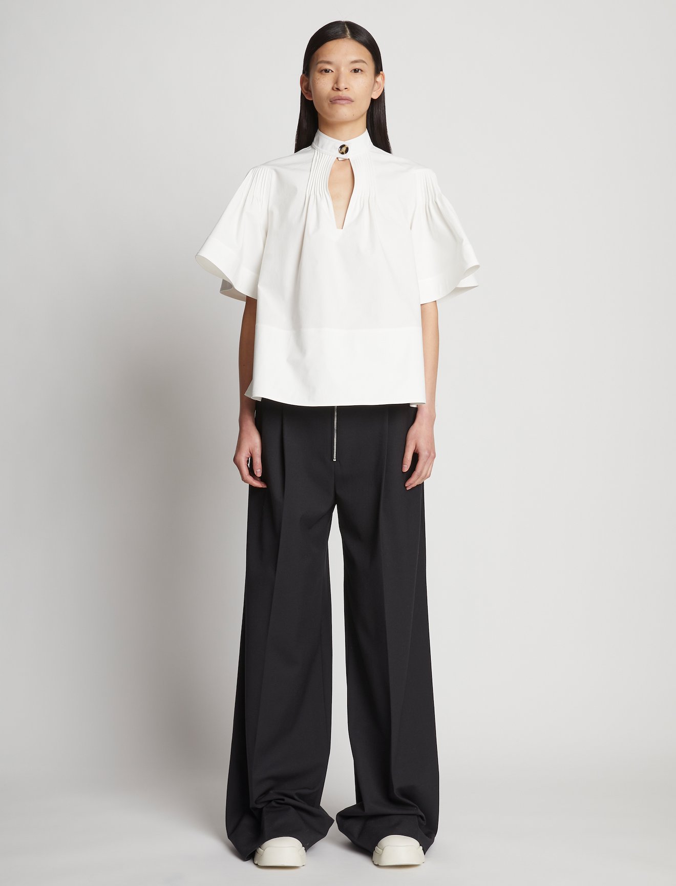 Poplin Pintuck Top #1
