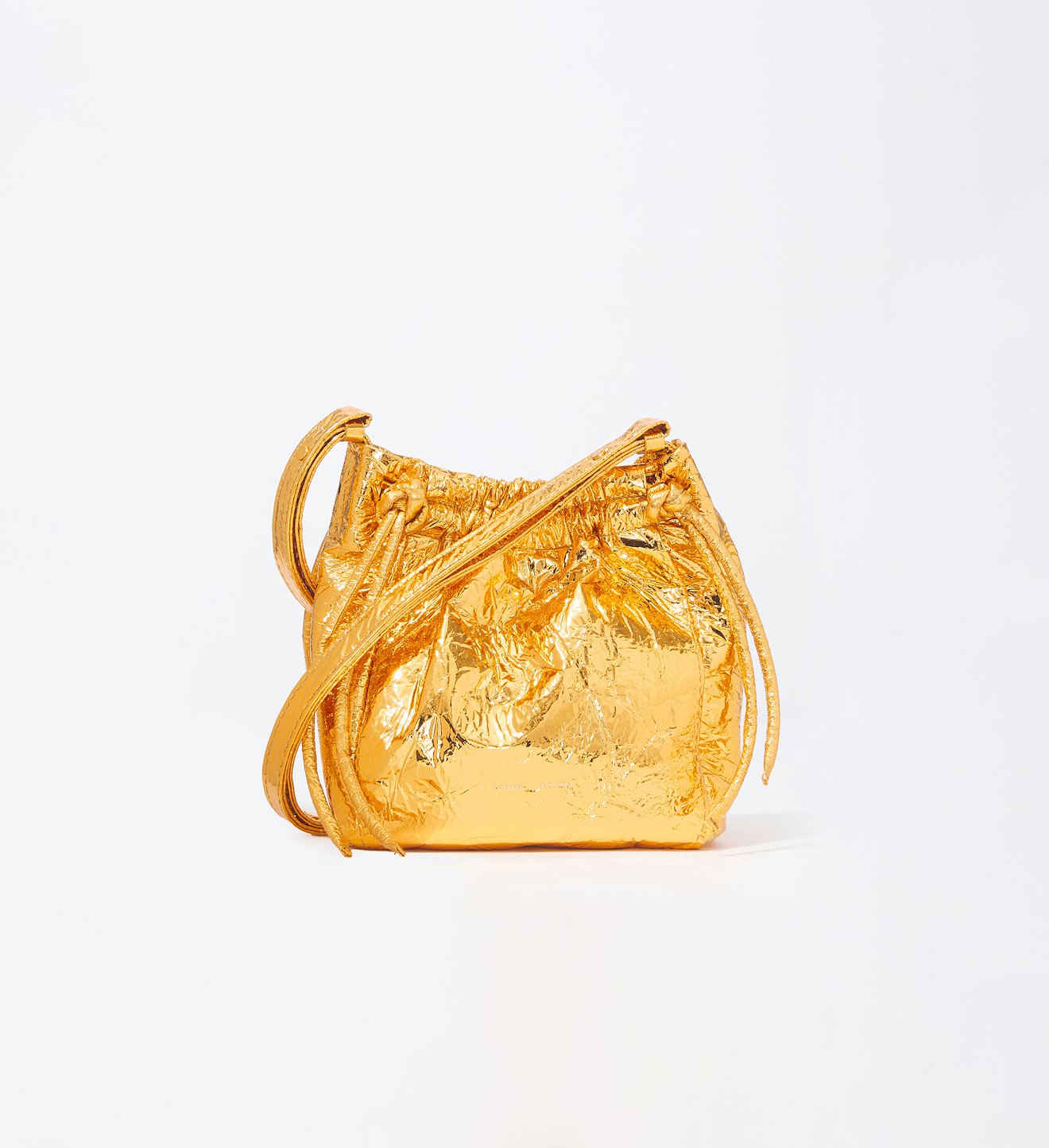 Metallic Drawstring Pouch