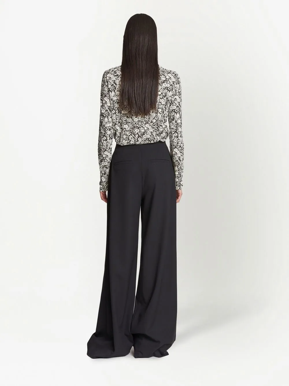 PROENZA SCHOULER FLORAL-PRINT LONG-SLEEVED T-SHIRT