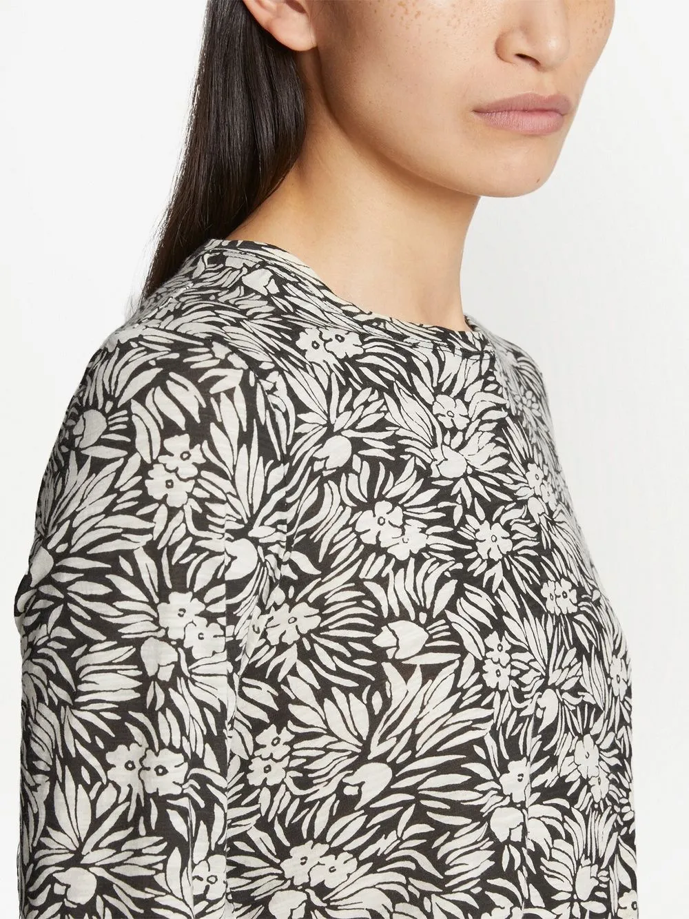 PROENZA SCHOULER FLORAL-PRINT LONG-SLEEVED T-SHIRT