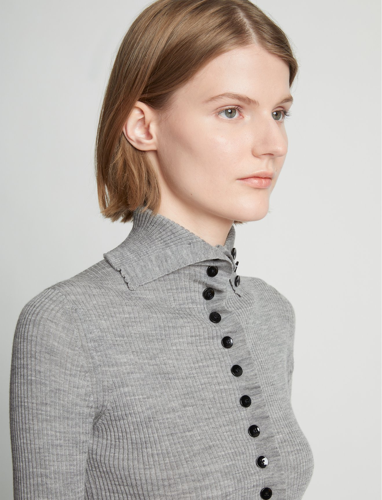 Eco Superfine Merino Button Down Sweater #4