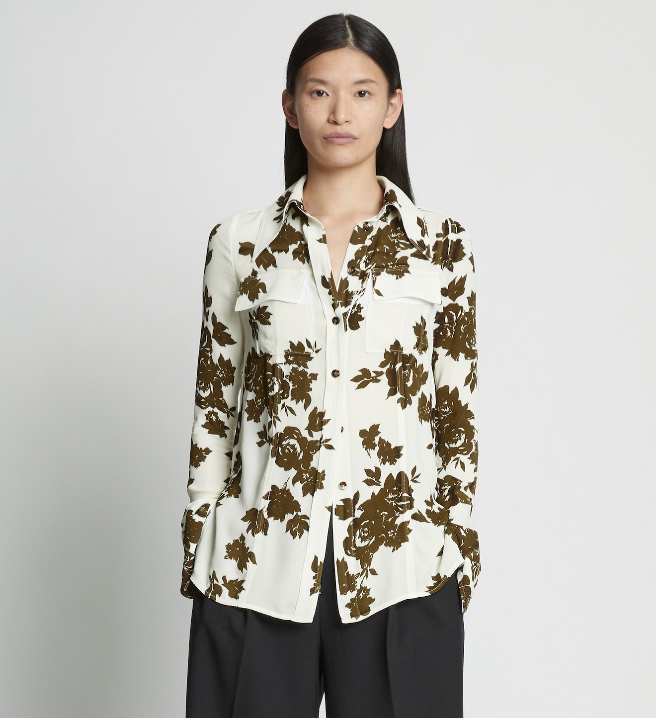 Floral Garment Printed Shirt