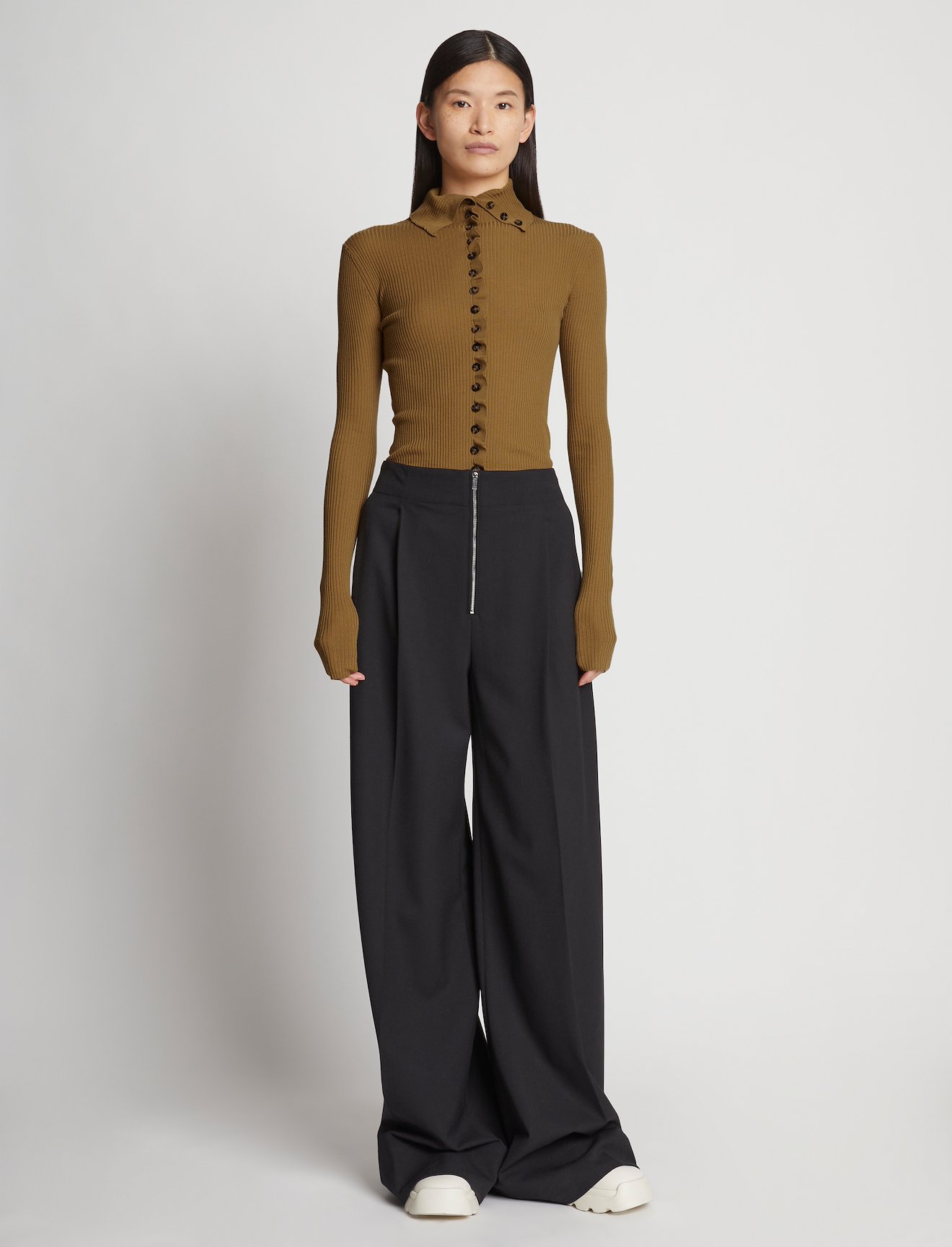 Eco Superfine Merino Button Down Sweater #1