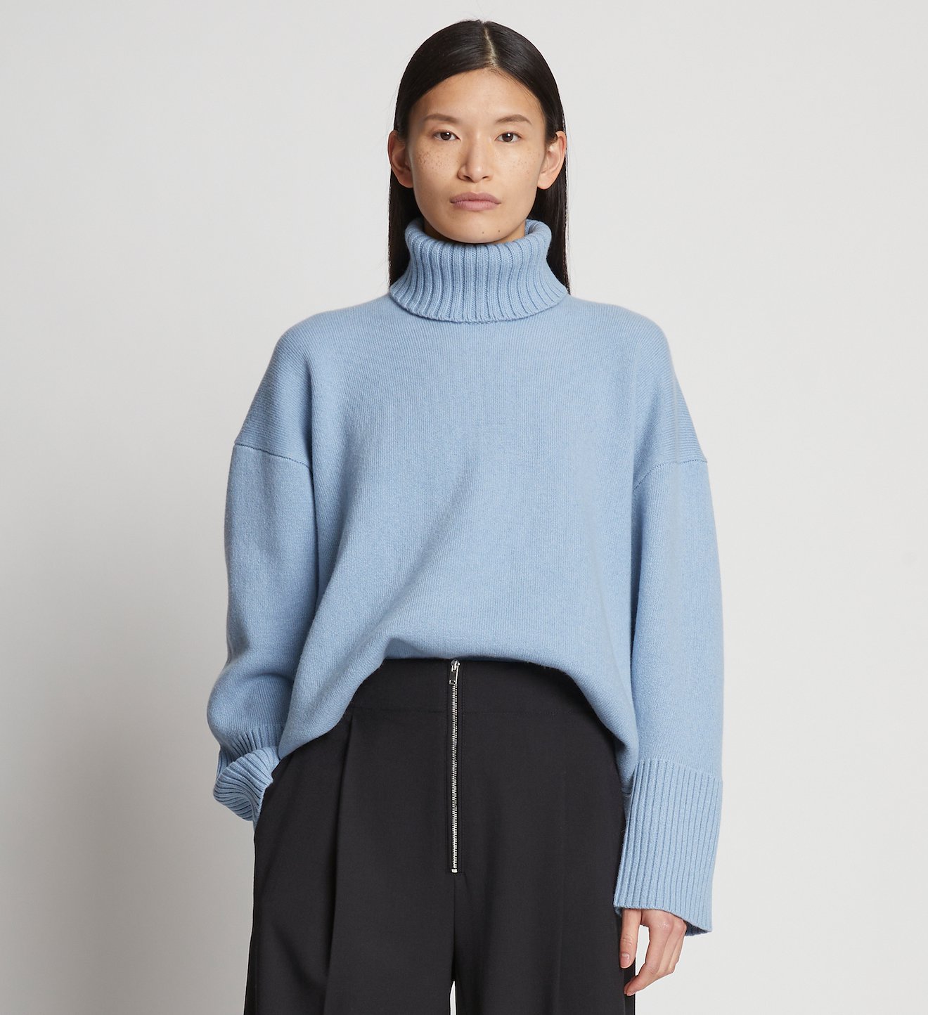 Doubleface Cashmere Oversized Turtleneck