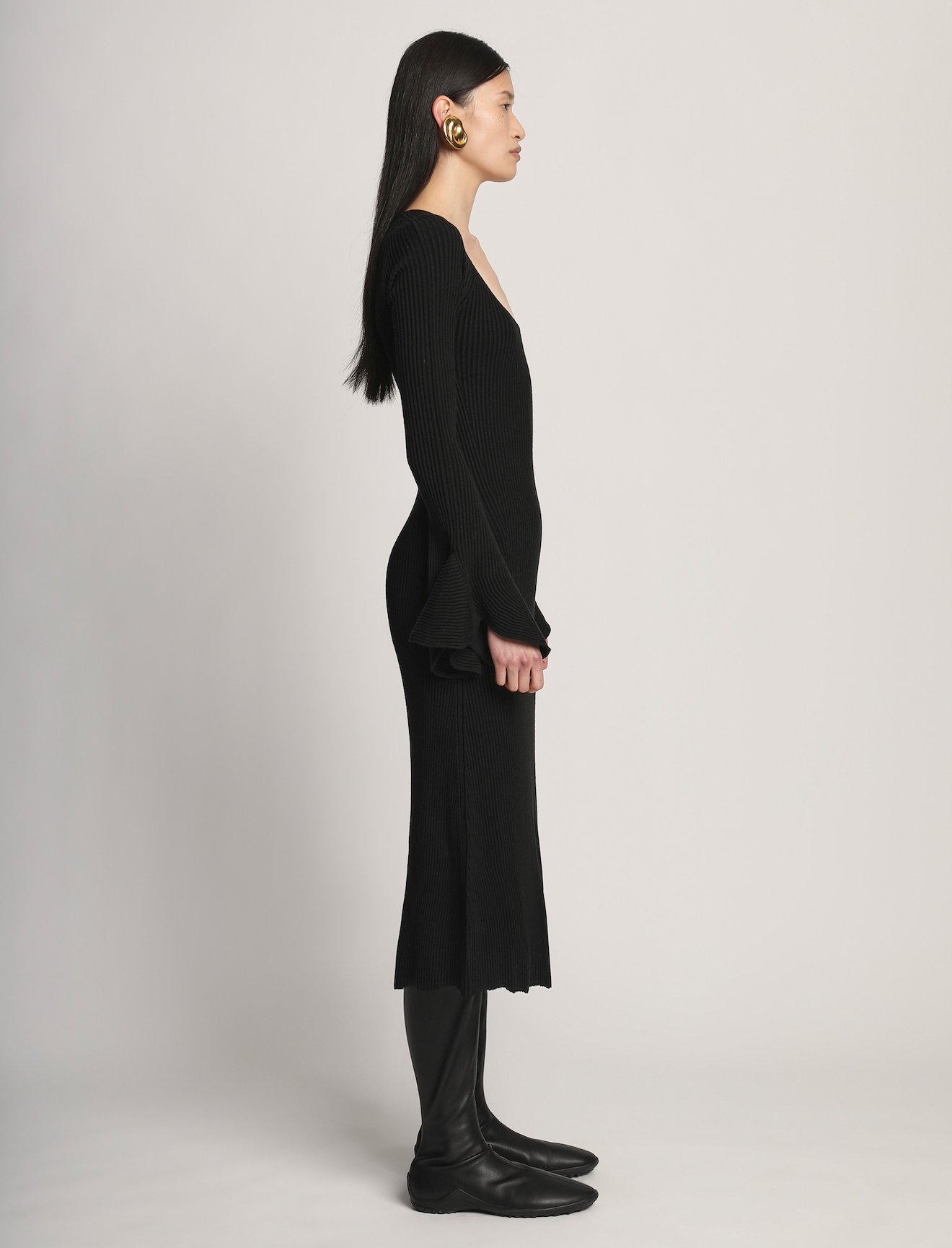 Fluted Rib Knit Dress #1