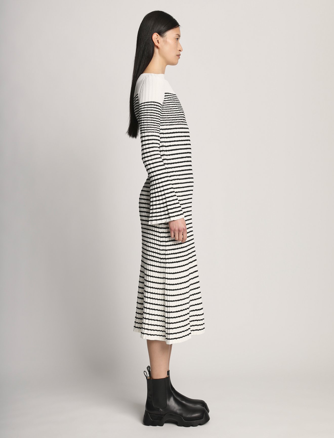Boucle Mini Stripe Knit Dress #1
