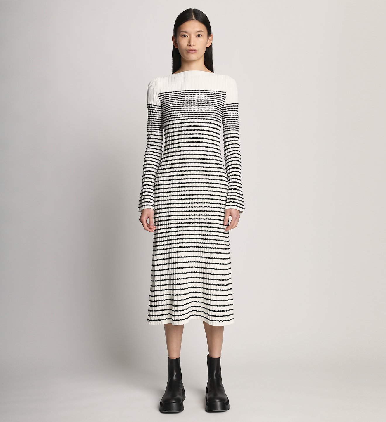 Boucle Mini Stripe Knit Dress