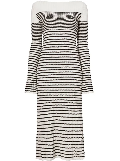 Robe rayée en fil bouclé - Proenza Schouler - Modalova