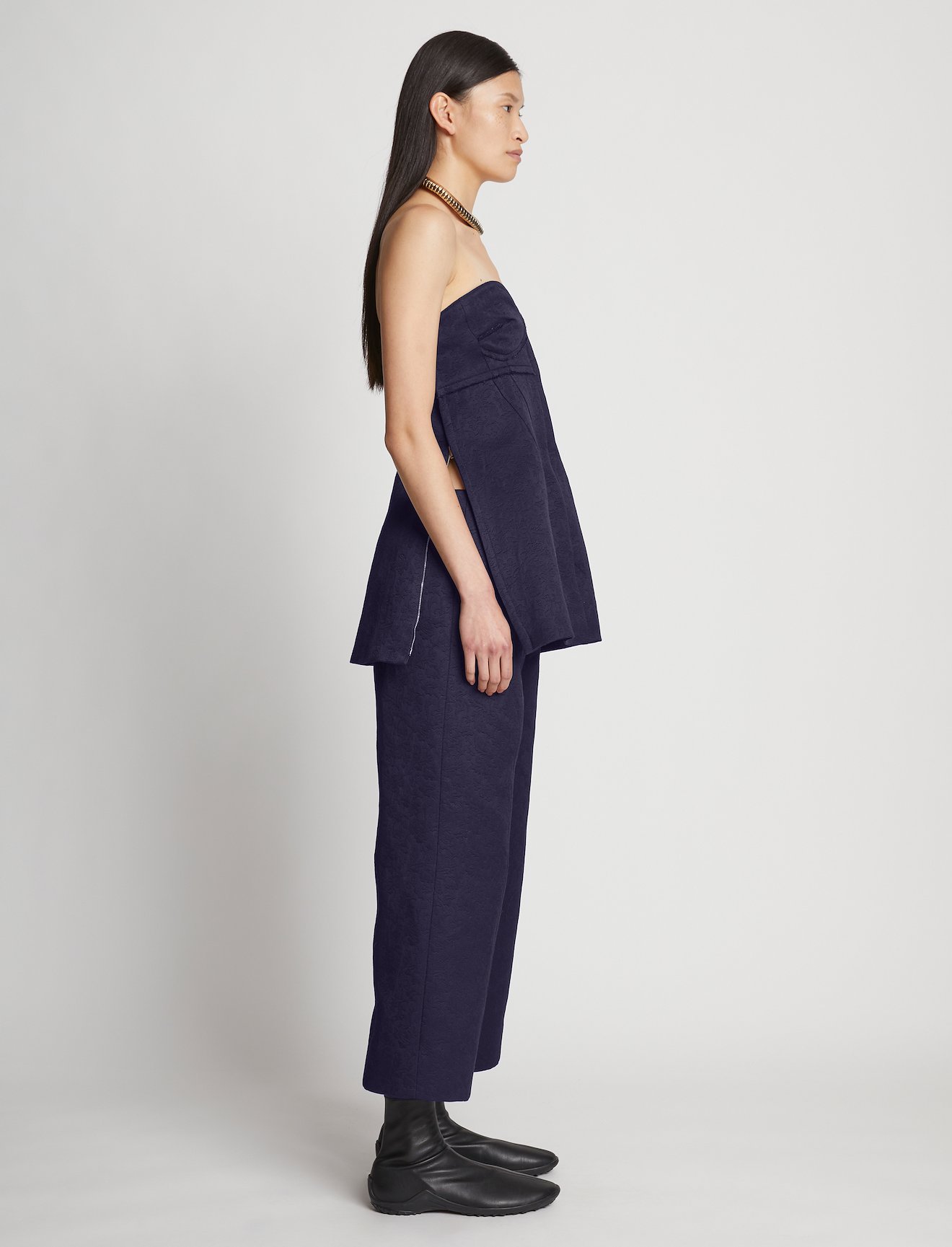 Cotton Wool Jacquard Pants #1