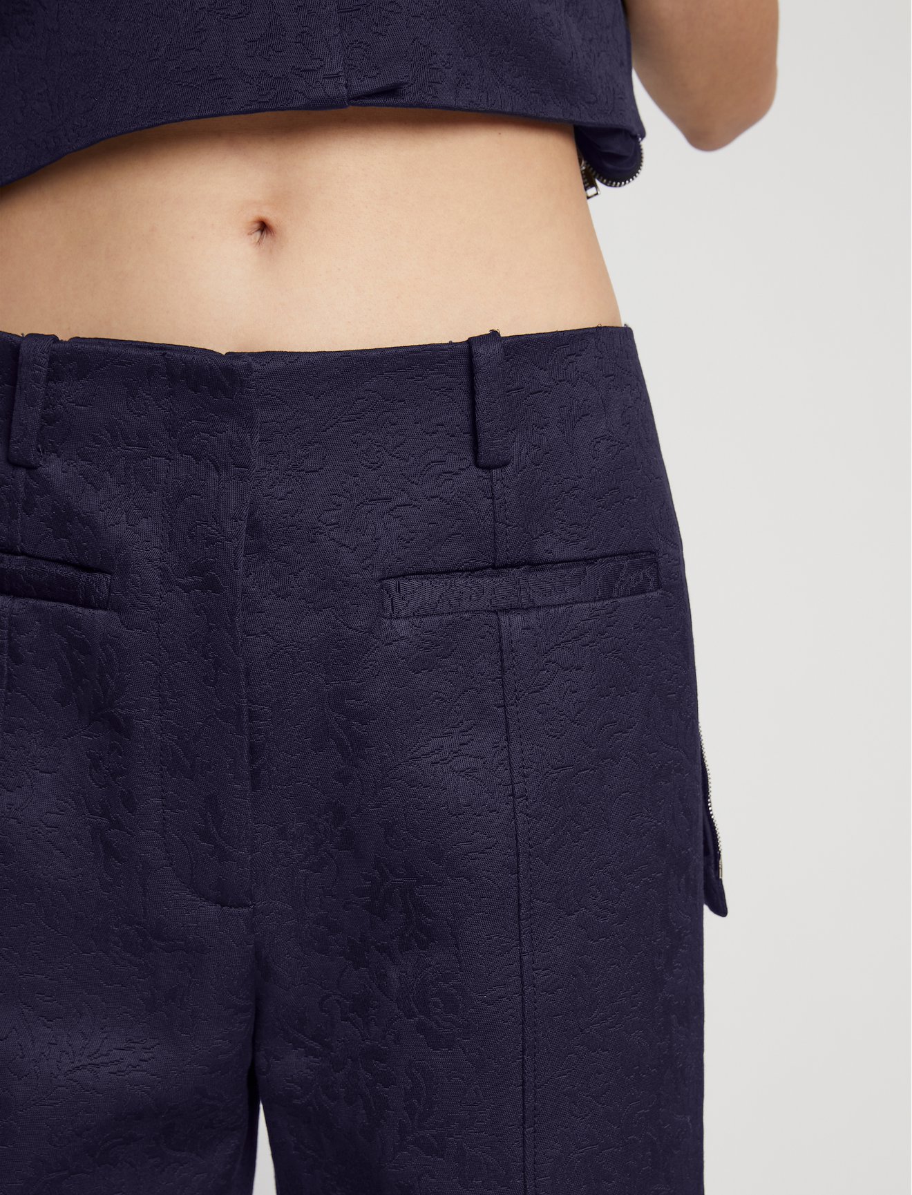 Cotton Wool Jacquard Pants #3
