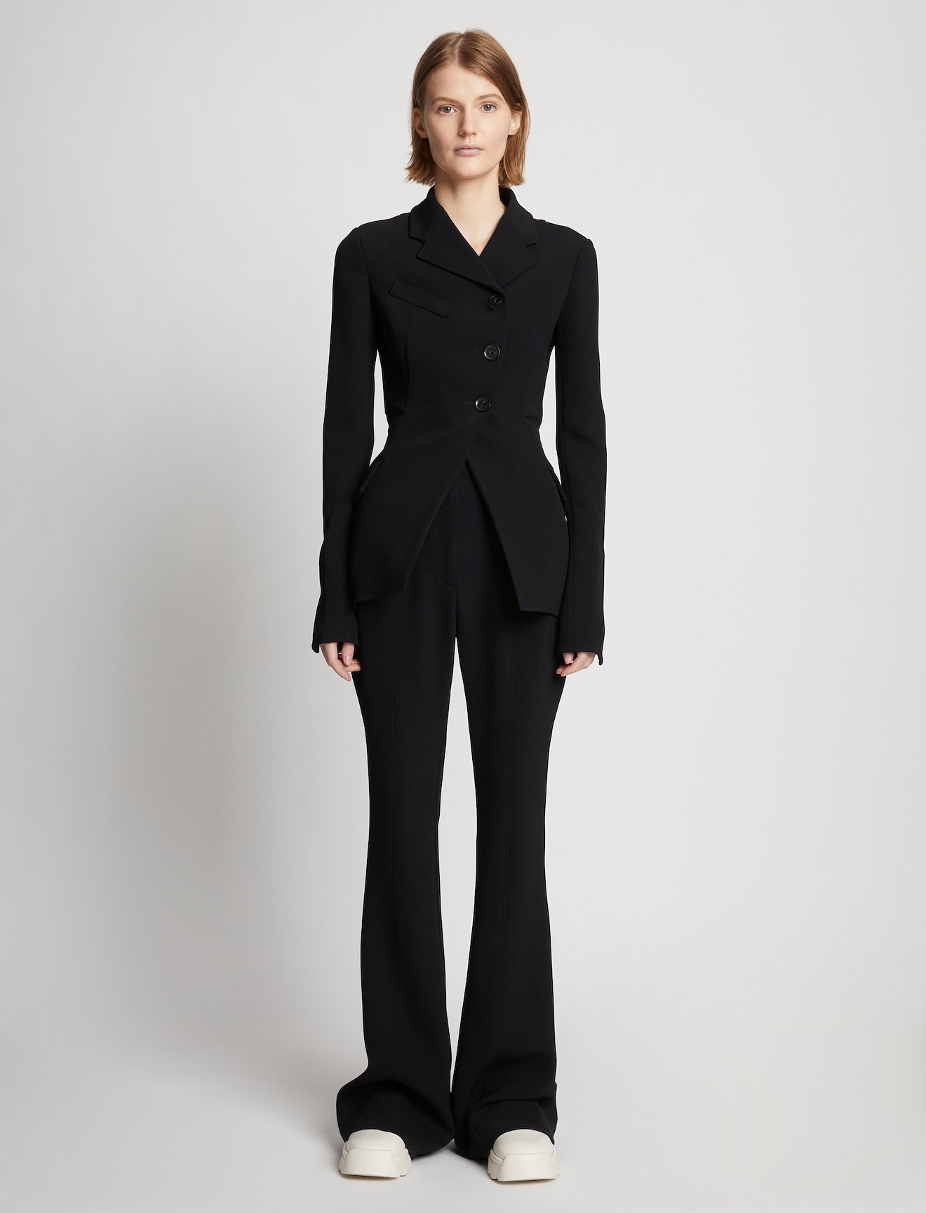 Bi-stretch Crepe Blazer in black | Proenza Schouler