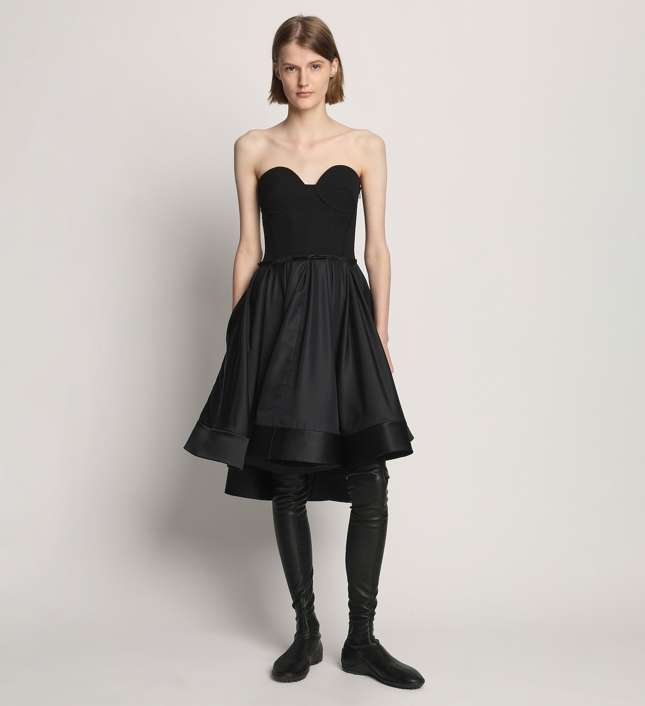Silk Nylon Taffeta Bustier Dress