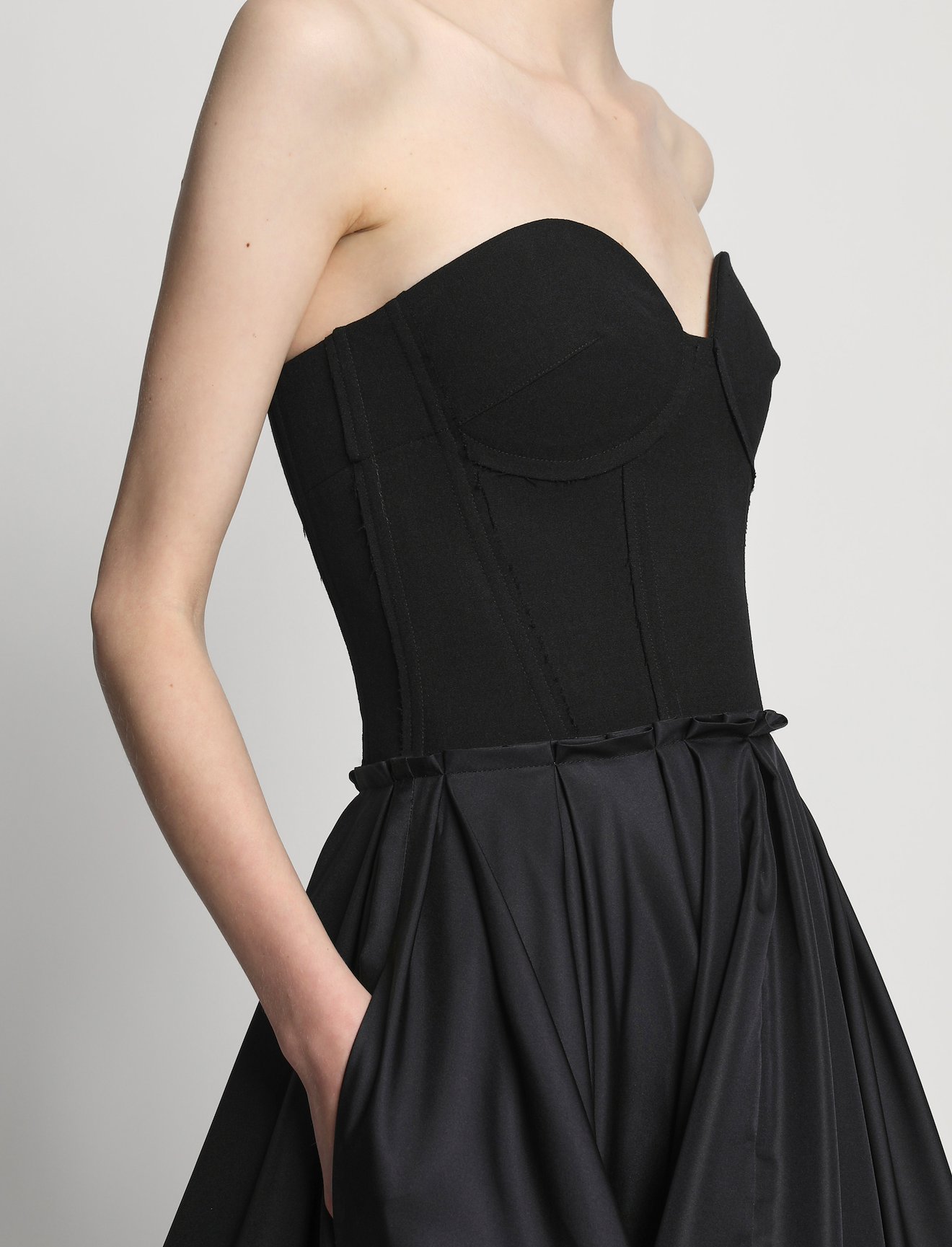 Silk Nylon Taffeta Bustier Dress #3