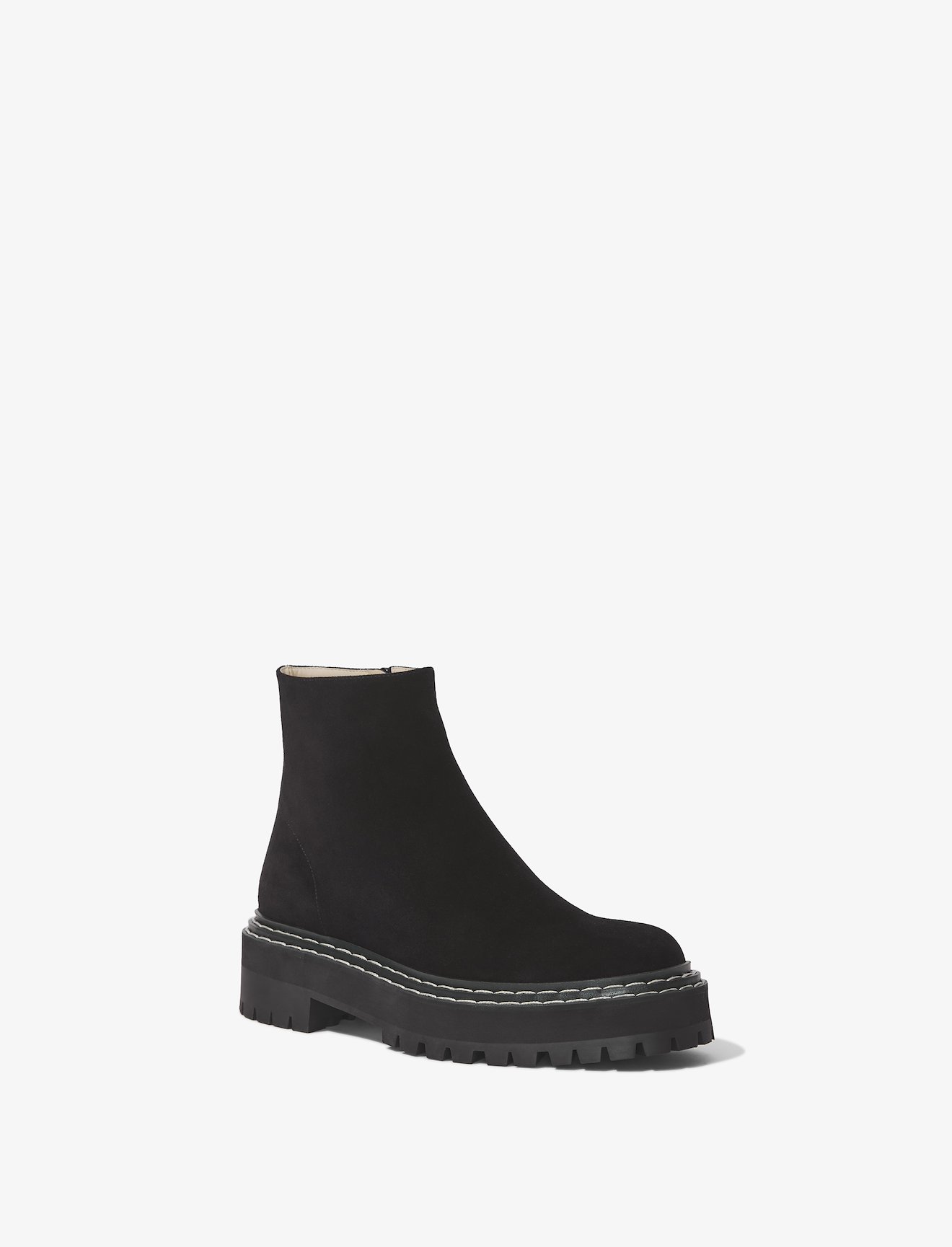 Suede Lug Sole Platform Boots #1