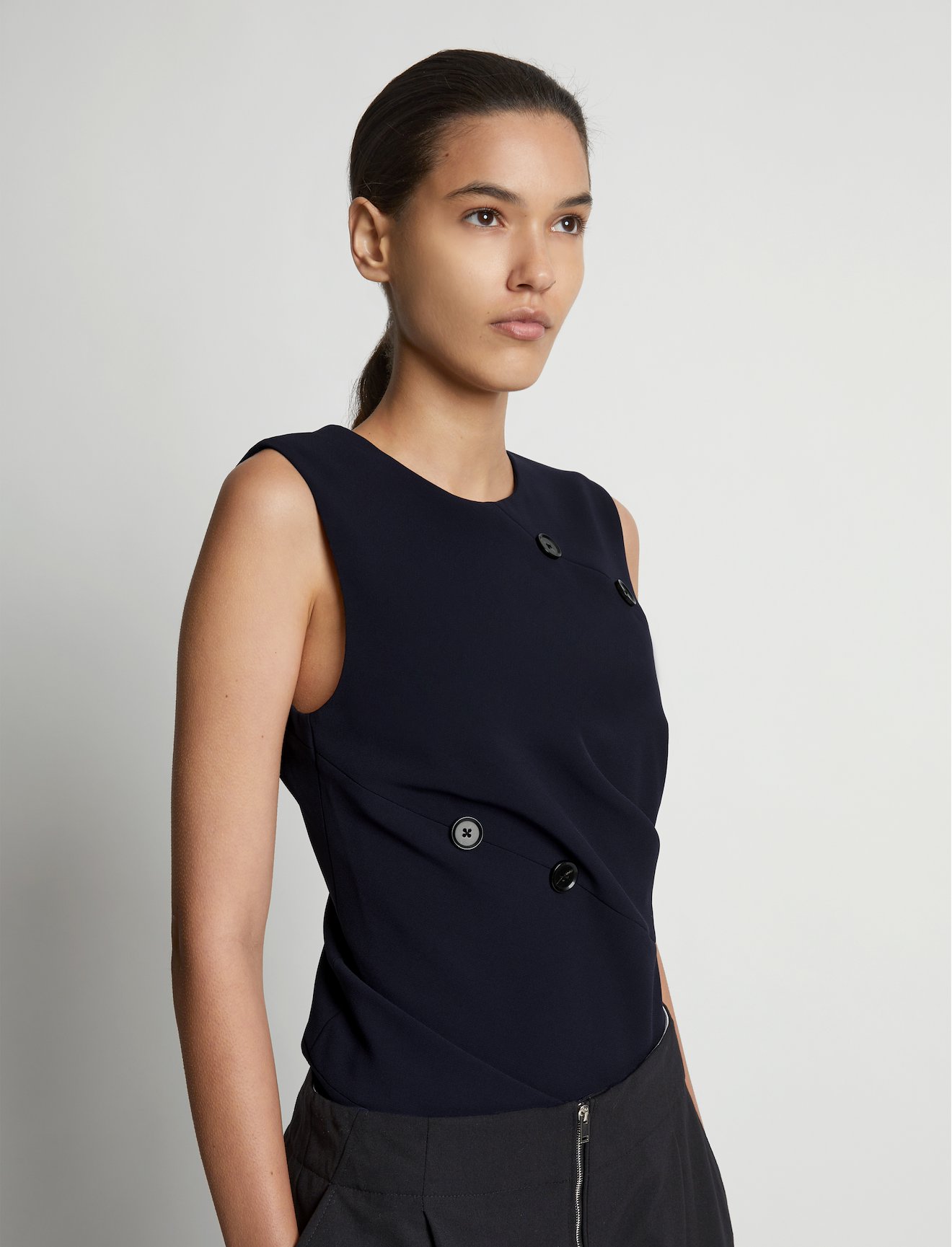 Matte Viscose Crepe Spiral Top #4