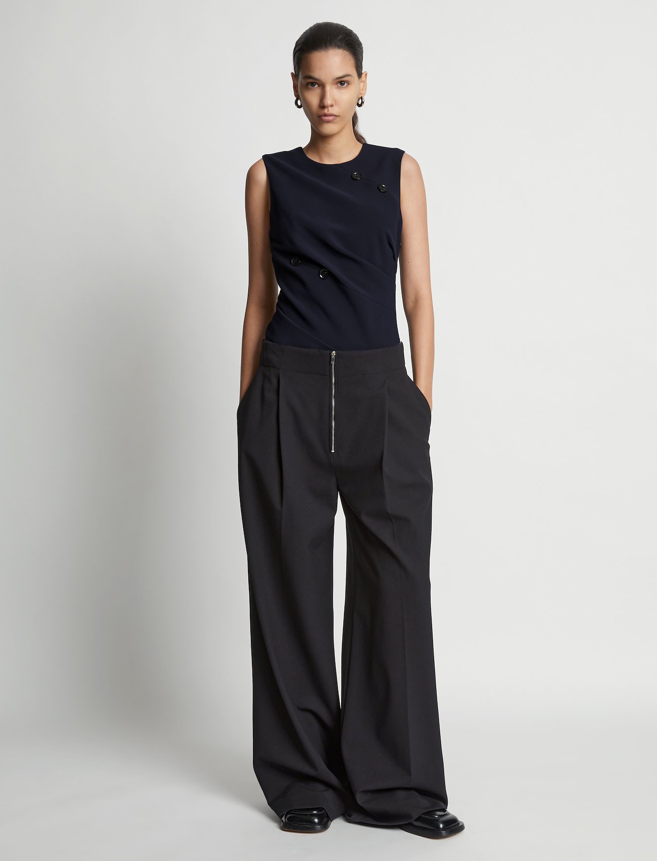 Matte Viscose Crepe Spiral Top #1
