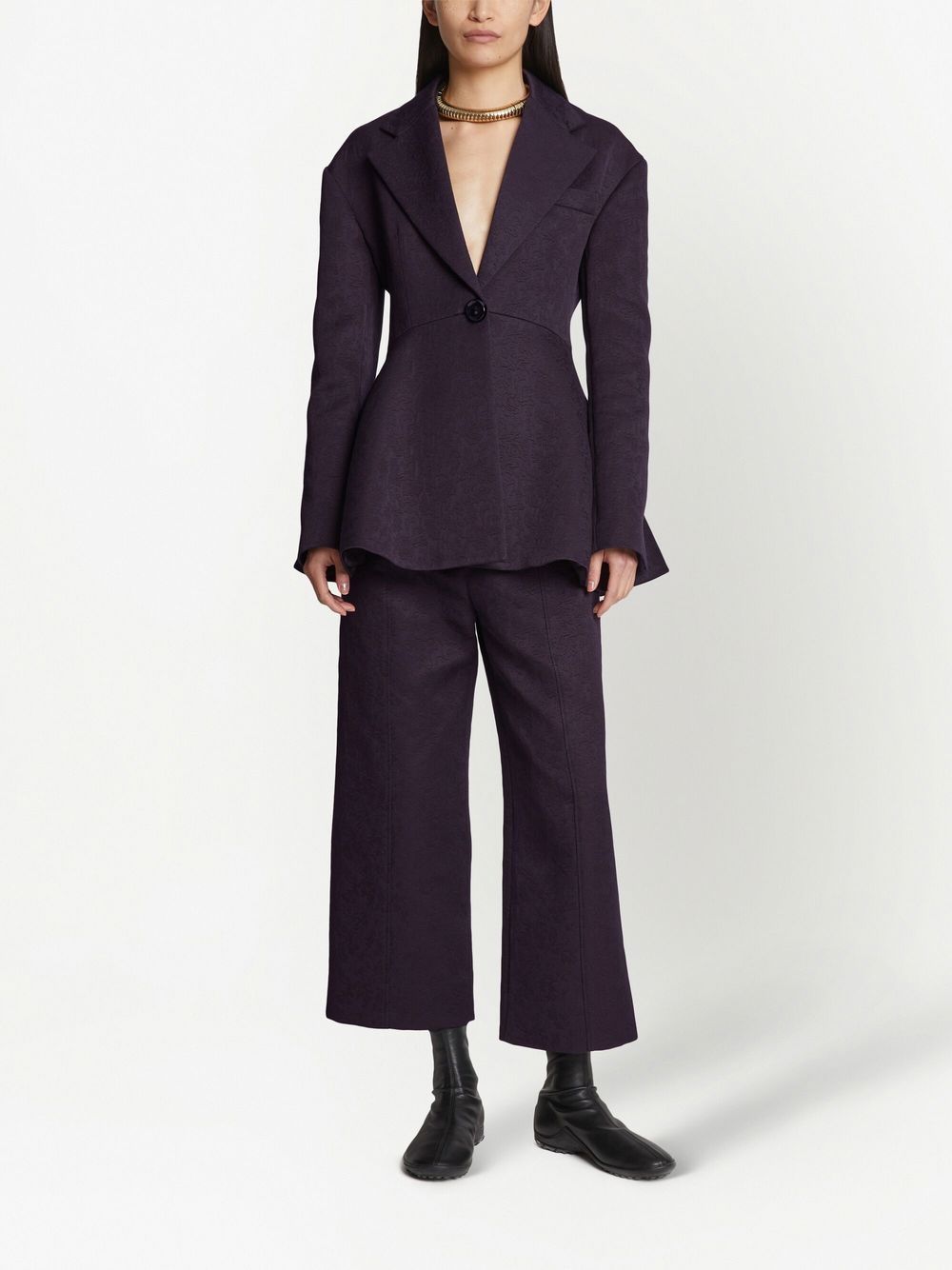 Proenza Schouler jacquard single-breasted blazer - Zwart