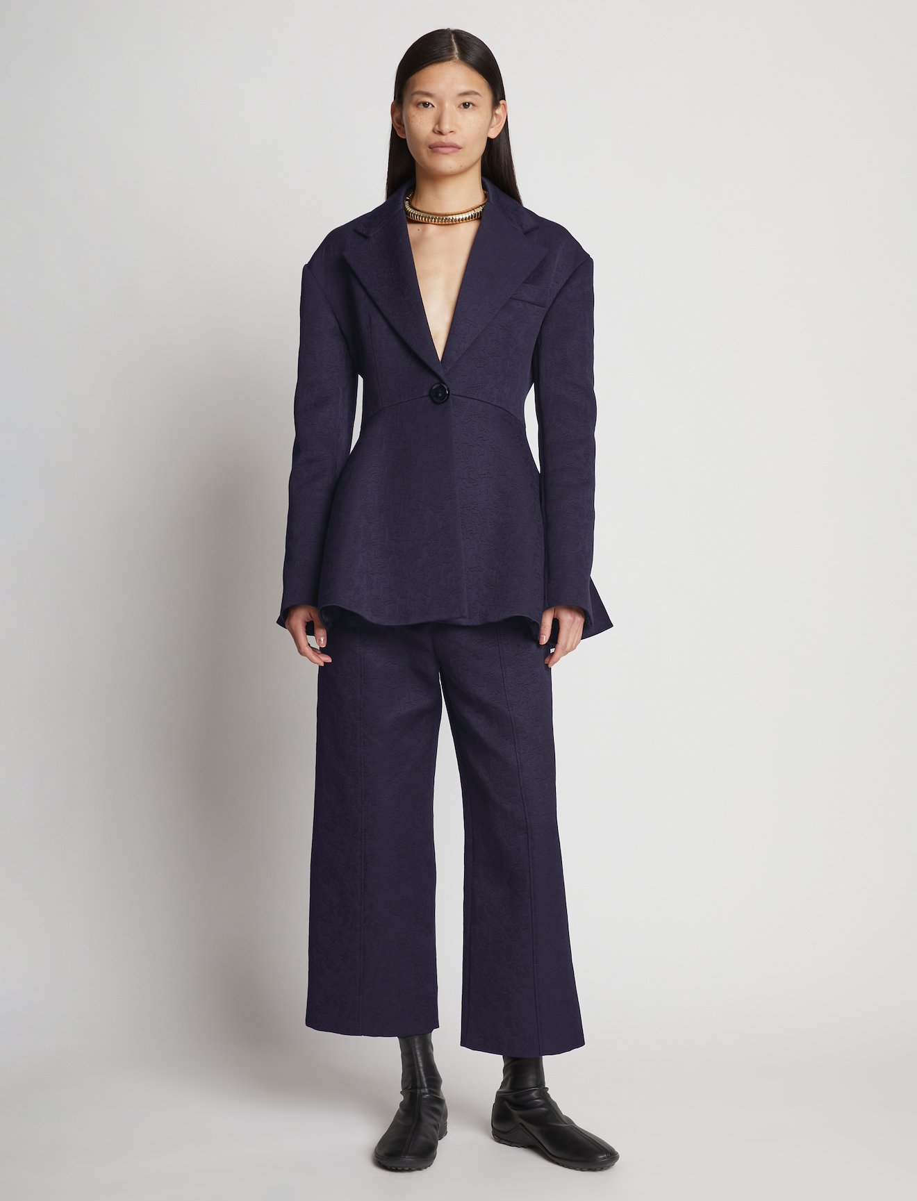Cotton Wool Jacquard Blazer #1