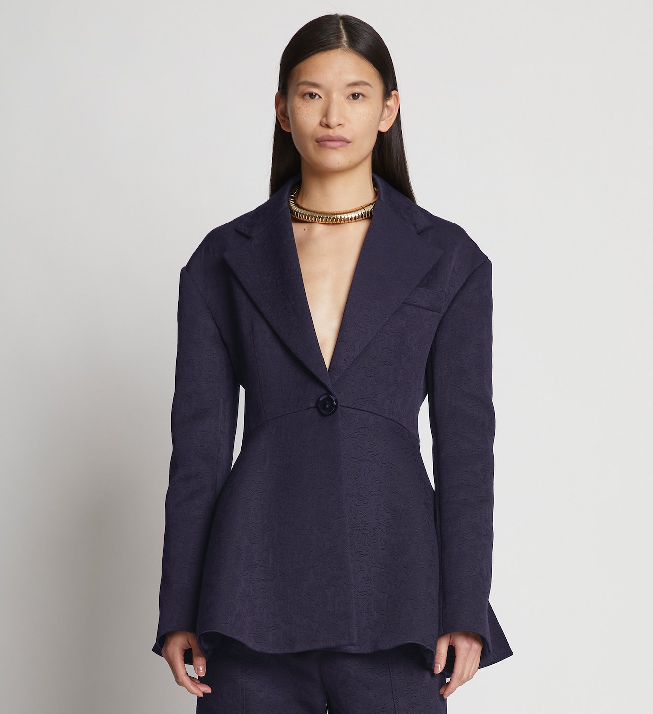 Cotton Wool Jacquard Blazer
