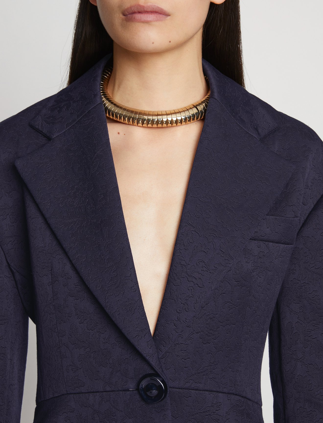 Cotton Wool Jacquard Blazer #4