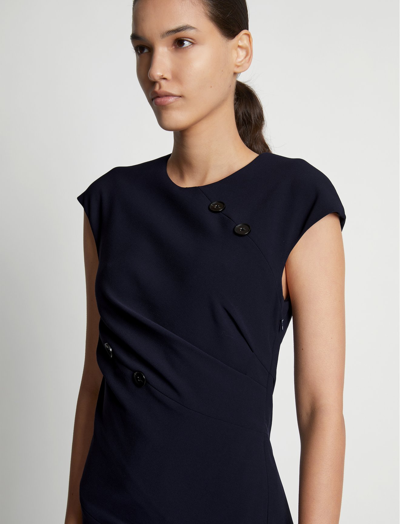 Matte Viscose Crepe Spiral Dress #3