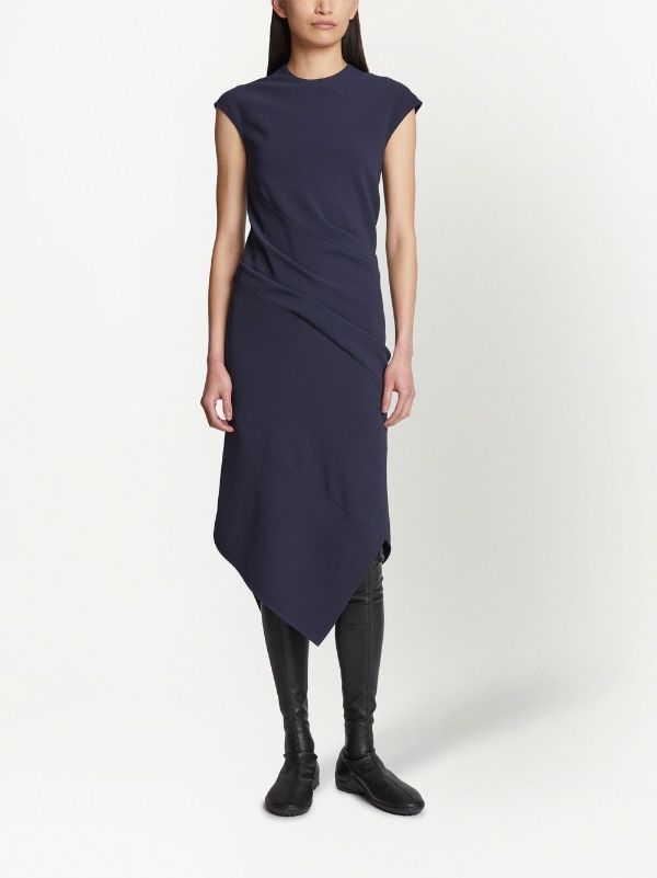 Proenza Schouler draped detail Asymmetric Dress Farfetch