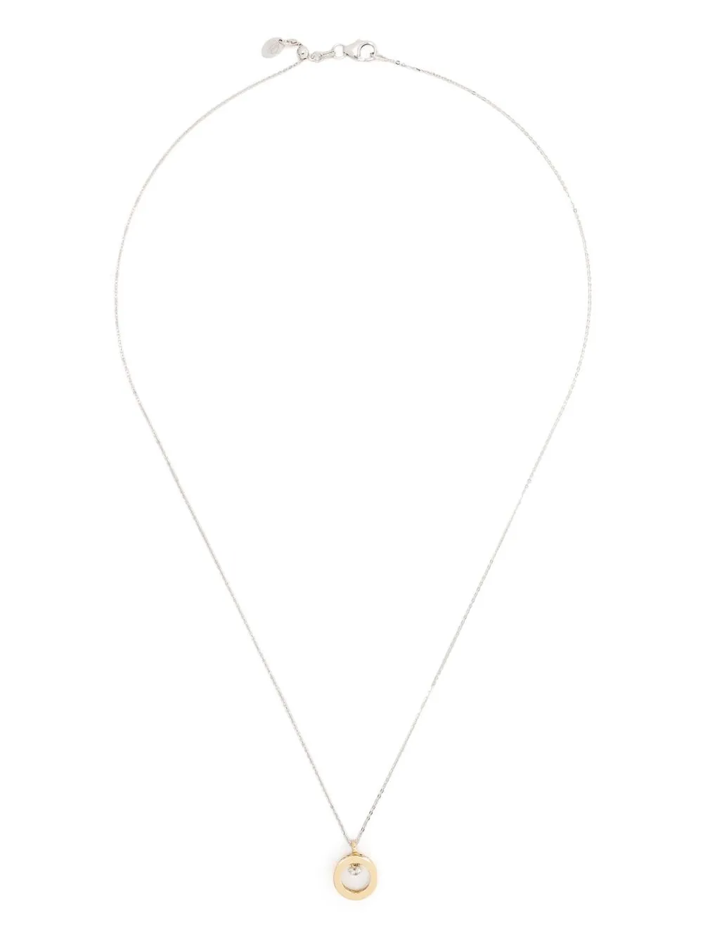  Ponte Vecchio 18kt Gelbgoldhalskette Mit Einem Diamanten 