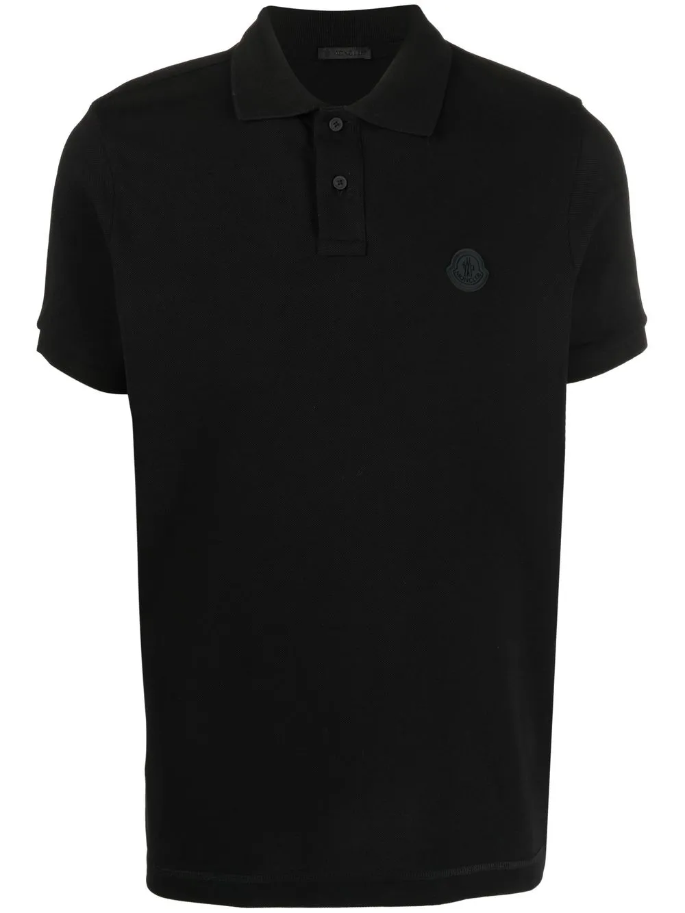 

Moncler playera tipo polo con parche del logo - Negro