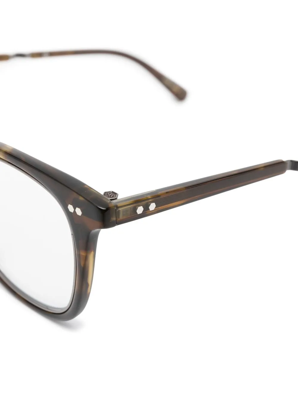  Garrett Leight Tortoiseshell Square-frame Glasses - Brown 
