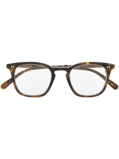 Garrett Leight tortoiseshell square-frame glasses