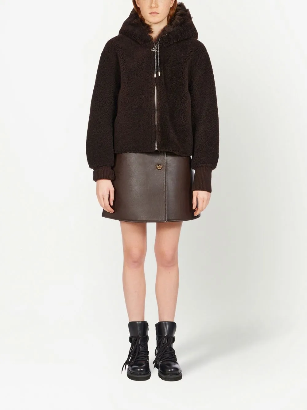 Ferragamo Mini-rok met A-lijn - Bruin