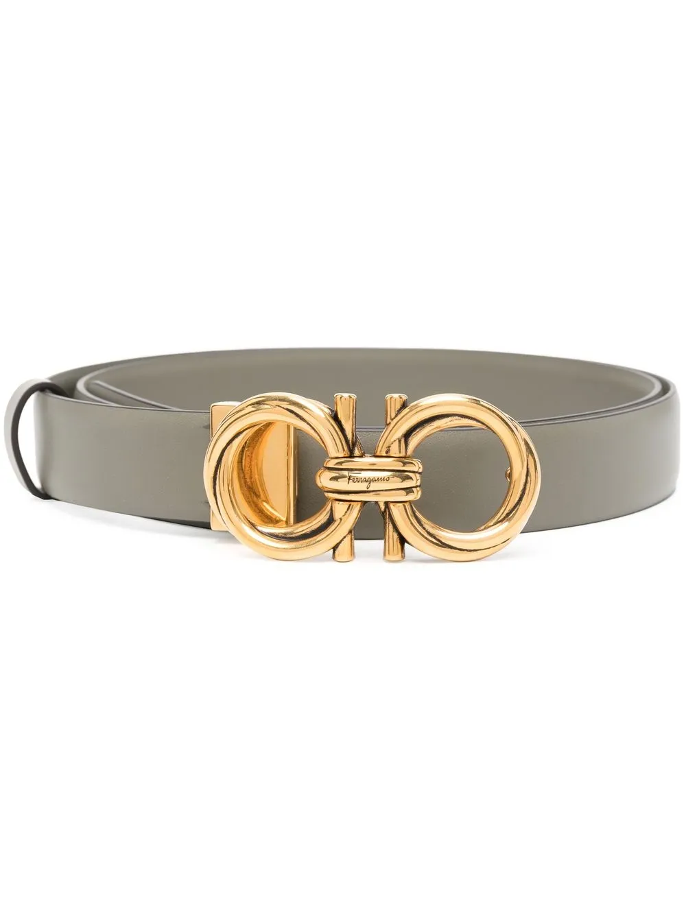 

Ferragamo logo-buckle leather belt - Green