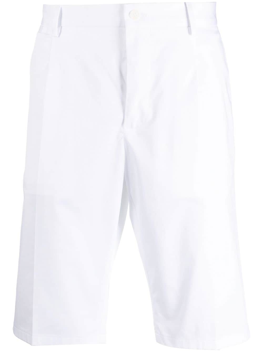 Dolce & Gabbana Rear-logo Slim Bermuda Shorts In White