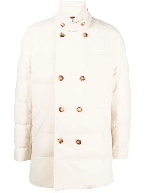 Brunello Cucinelli double-breasted padded coat