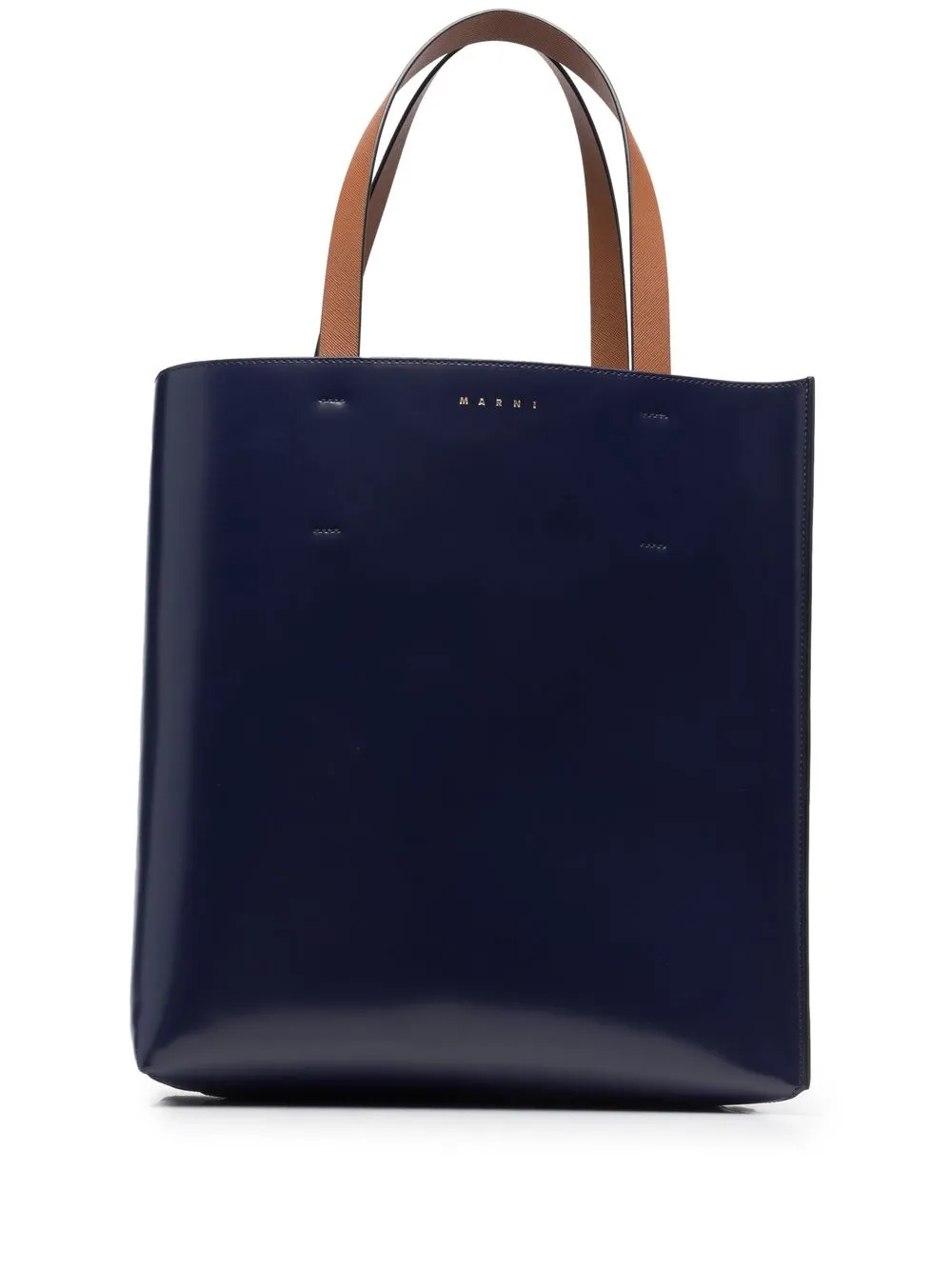 

Marni tote con diseño de dos tonos - Azul